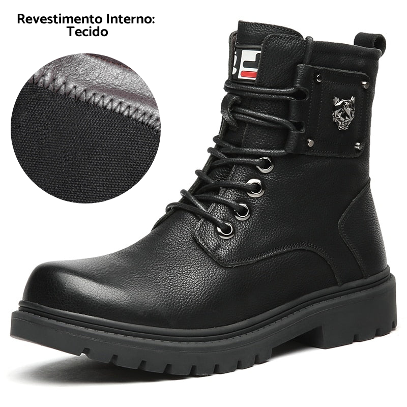 Bota Masculina Couro Cagliare