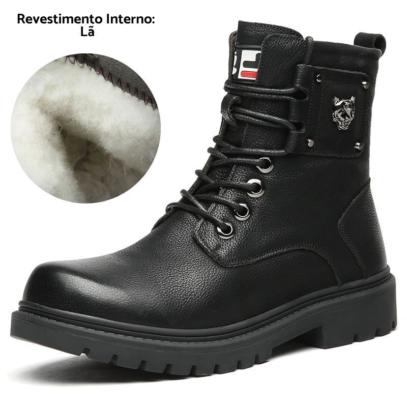 Bota Masculina Couro Cagliare