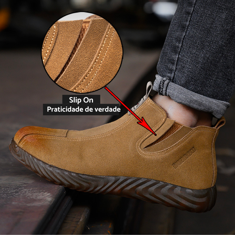 Bota Masculina Coturno Titanium Indestrutível Sports de Segurança Adam Safety Retrô